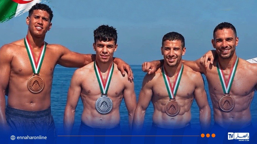 المنتخب العسكري يحصد 4 ميداليات في المصارعة الشاطئية العالمية