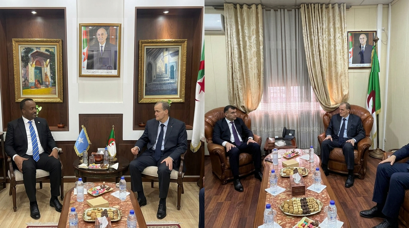 الجزائر تبحث تعزيز المبادلات التجارية وتوسيع الشراكة الاقتصادية مع الصومال وروسيا
