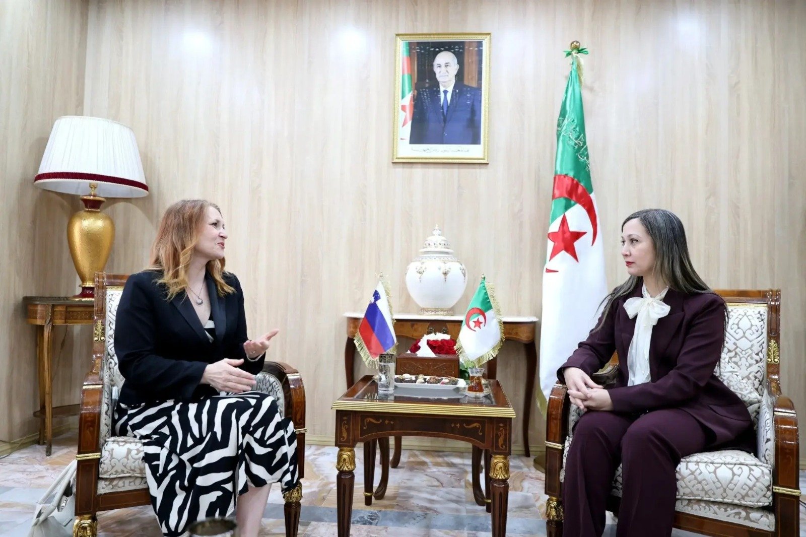بوفدش تستقبل سفيرة سلوفينيا لدى الجزائر